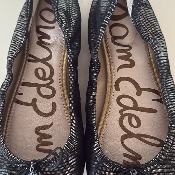 Sam Edelman Black Metallic Felicia Flats size 7.5 or 38 eur - Picture 11 of 11